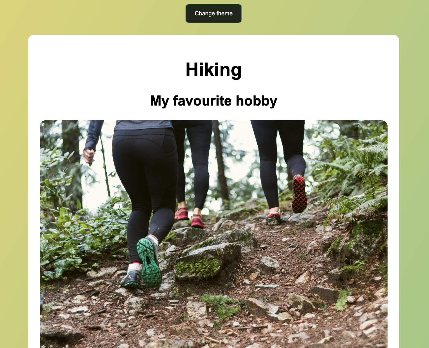Hiking project preview